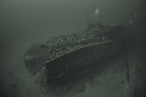 HMS "Southwold", a Hunt Class Destroyer, hit a mine and s... by Aleksandr Marinicev 